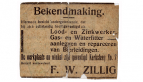 Advertentie uit 1934
